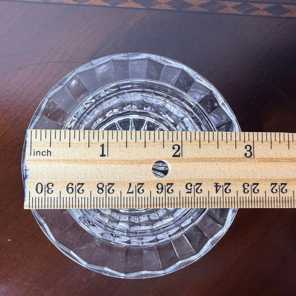 Vintage Mikasa Salina Crystal Individual Butter Dish Dome Lid Butter Cloche